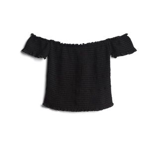 Falisha Smocked Off the shoulder crop top